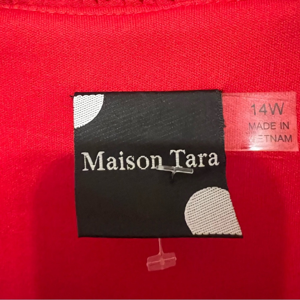 Madison Vibrant Red Midi Dress 14W - Picture 13 of 15